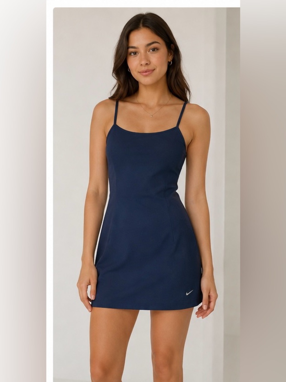 Vintage Y2K Nike Reversible Mini Dress Navy/Black
Spaghetti Strap Dri-FIT Size M